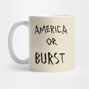 America or Burst (black text) Mug